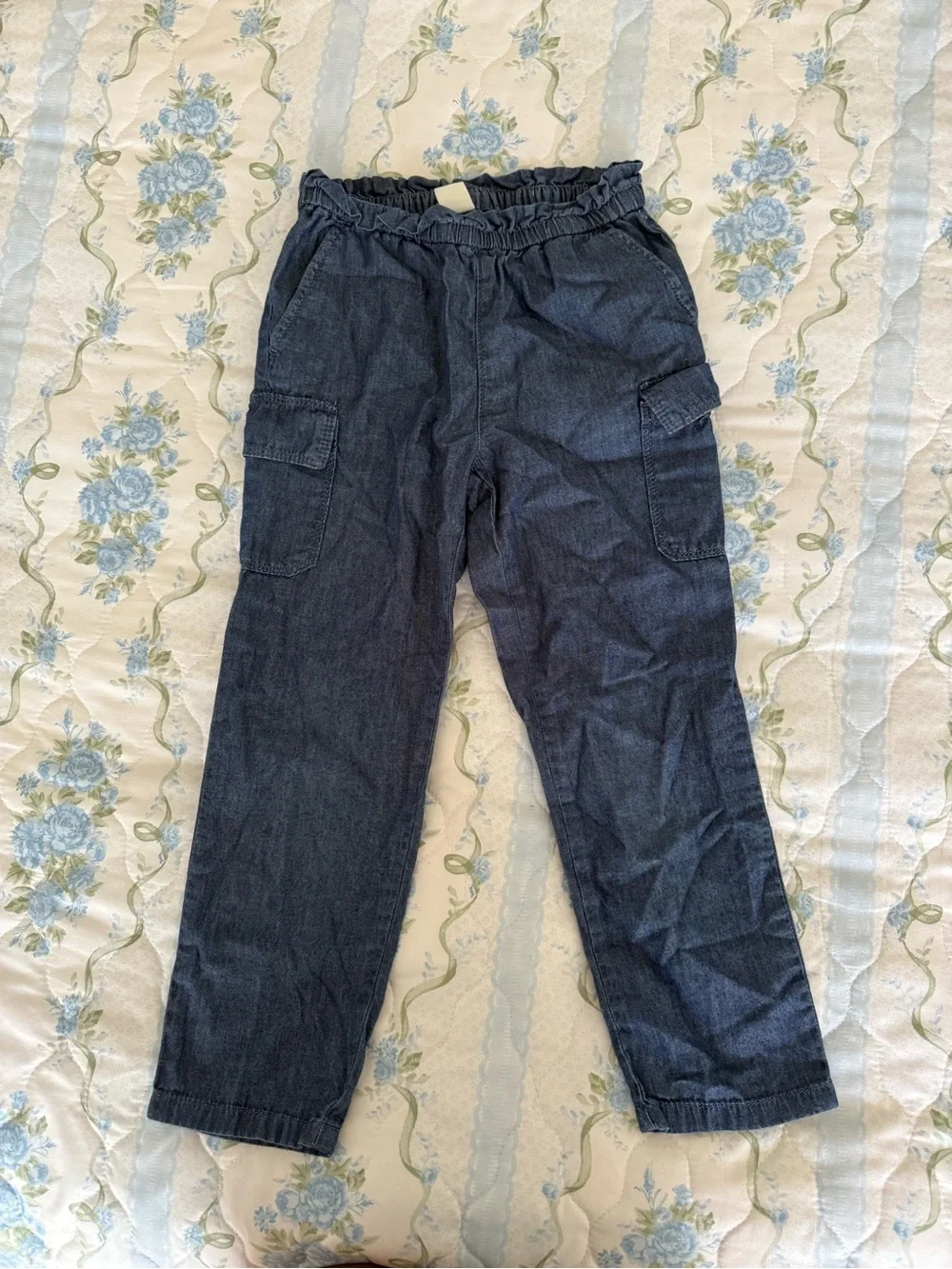GAP Toddler Chambray Elastic Waist Pants - Blue